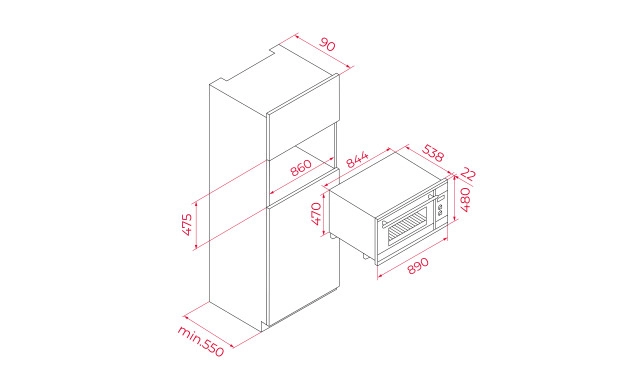 Фурна за вграждане TEKA HLF 9400 – Мултифункционална, HydroClean® PRO, клас A